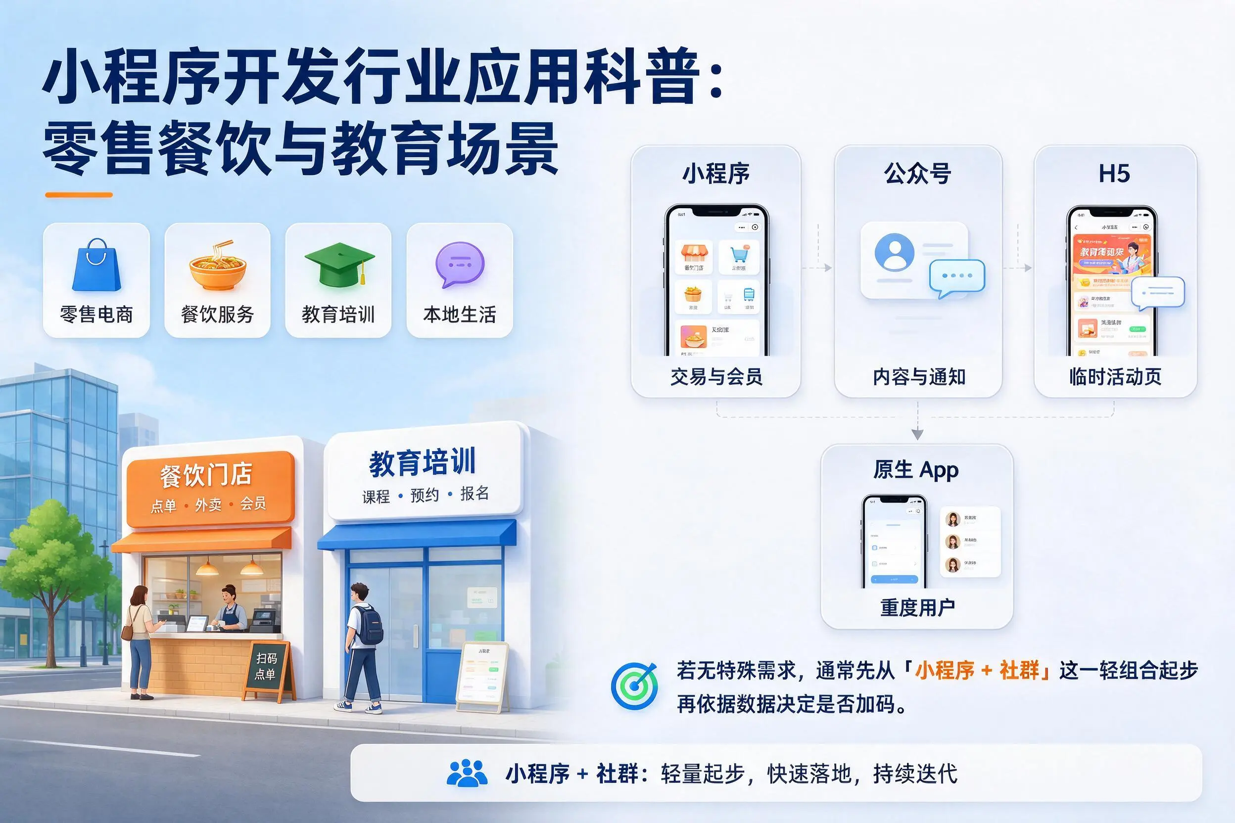 黄石小程序开发行业应用科普：零售餐饮与教育场景