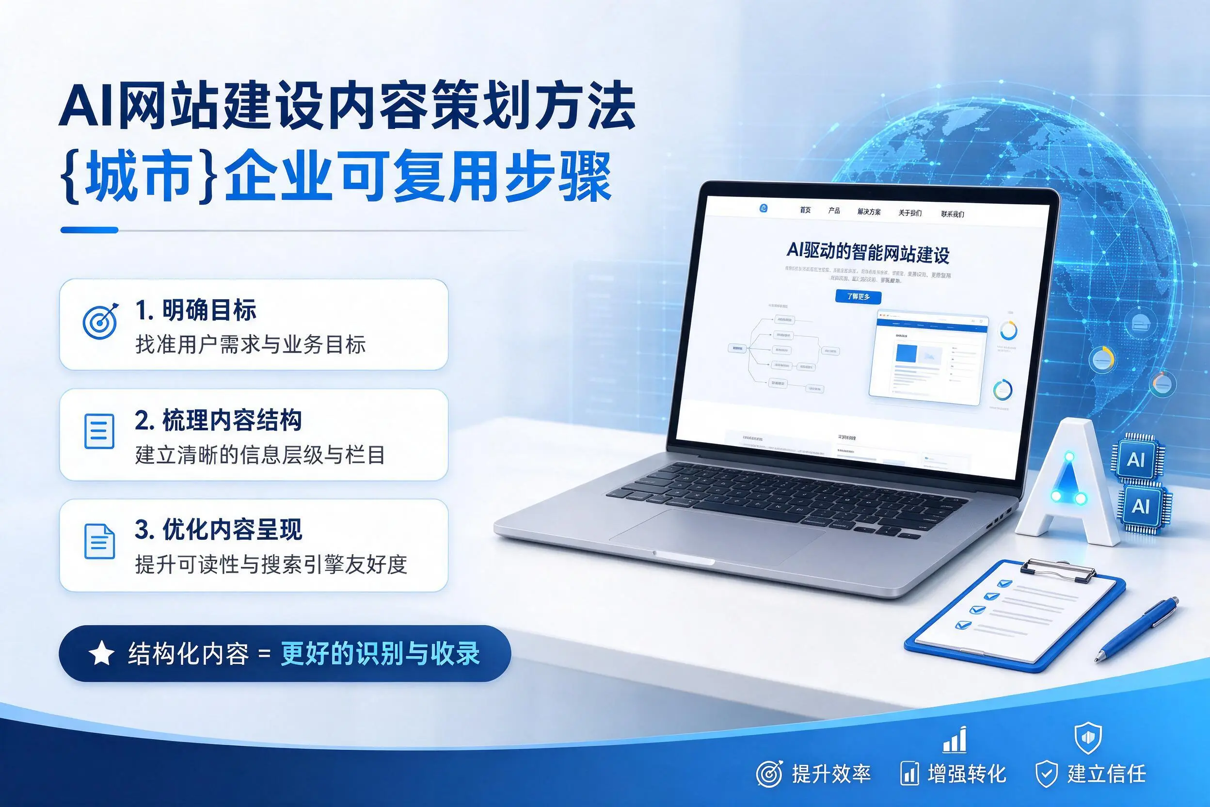 AI网站建设内容策划方法，黄石企业可复用步骤